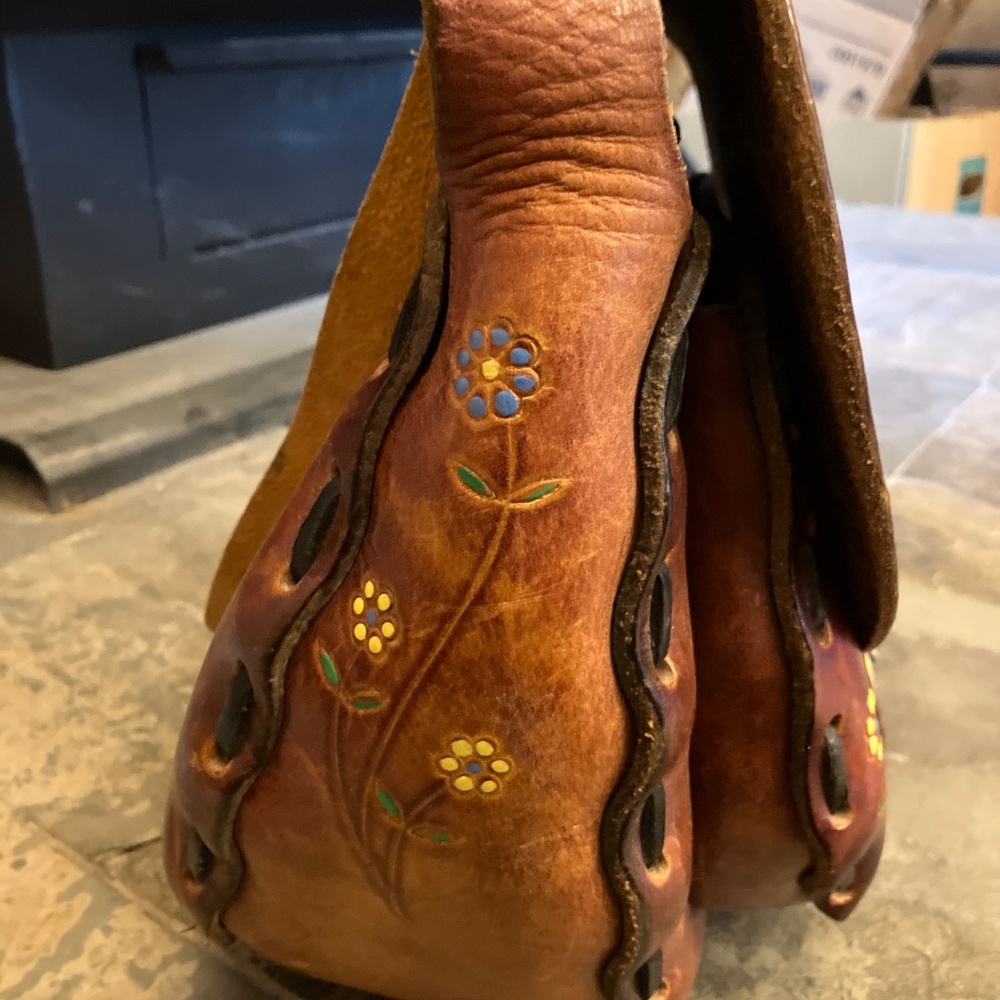 BOHO vintage “Canale” hand painted leather purse - Picture 7 of 8